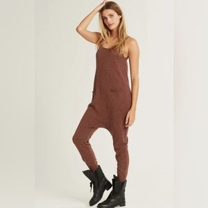 Naked Cashmere Jumpsuit One Piece Patti Small Medium S/M nude beige tan brown